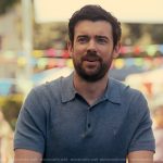 Rob’s blue ribbed polo shirt on The Burbs