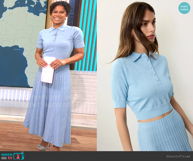 Ronny Kobo Shimmer Top worn by Adriana Diaz on CBS Mornings