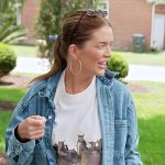 Salley’s horse print tee and shorts on Southern Charm