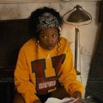 Samira’s yellow howard sweatshirt on The Burbs