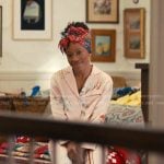 Samira’s pink floral pajamas on The Burbs