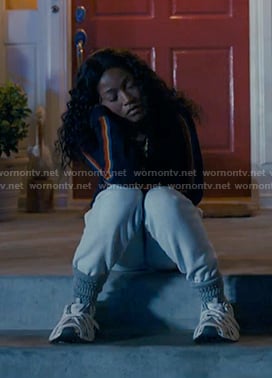 Samira’s strappy sneakers on The Burbs