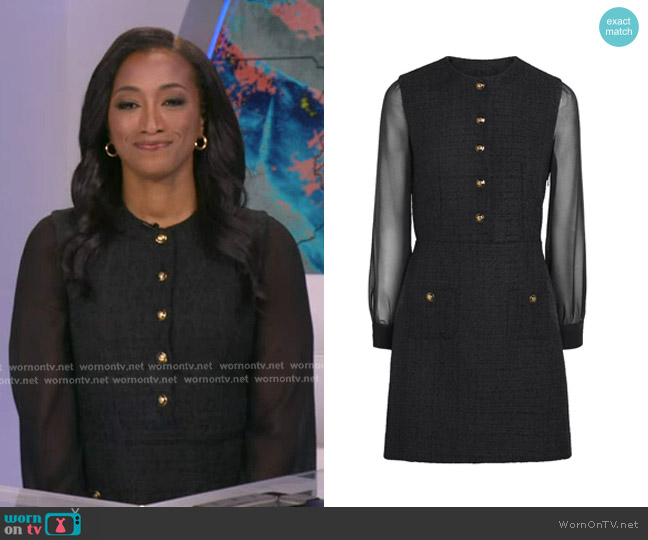 Sandro Tweed Mini Dress worn by Brittany Bell on Good Morning America
