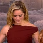 Sara’s brown asymmetric top and pants on The View