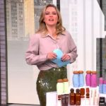 Sara’s striped twist front blouse on The View