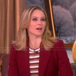 Sara’s striped tee and blazer on The View