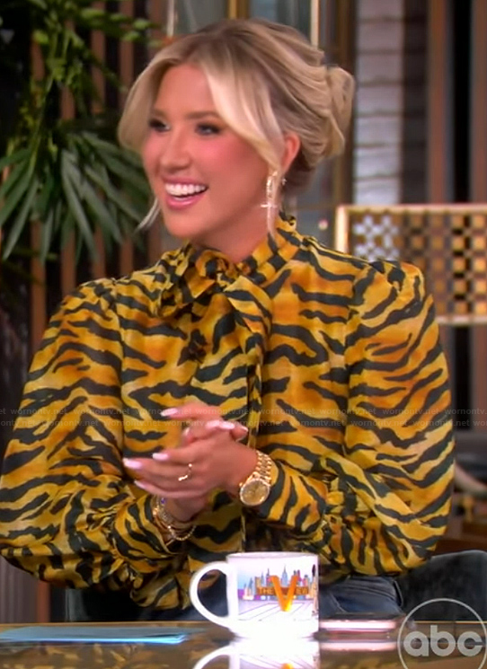 Savannah Chrisley’s tiger stripe top on The View
