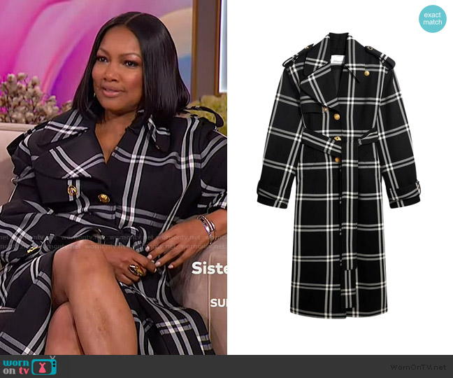 Schiaparelli Bijoux Buttons Trench worn by Garcelle Beauvais on The Jennifer Hudson Show