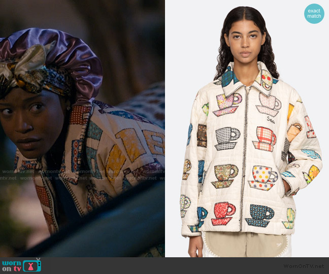 Sea Karmen Jacket worn by Samira Fisher (Keke Palmer) on The Burbs