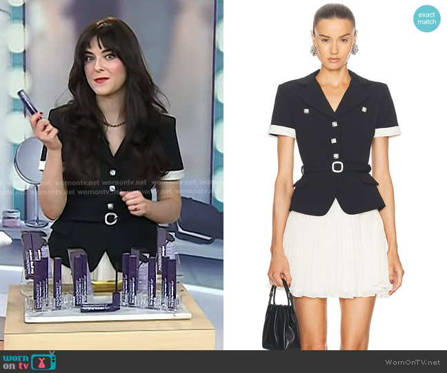 Self Portrait Crepe Contrast Chiffon Mini Dress worn by Jenna Rosenstein on Today