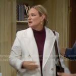 Sharon’s white coat on The Young and the Restless