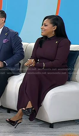 Sheinelle’s burgundy slingback pumps on Today