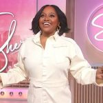 Sherri’s ivory denim jumpsuit on Sherri