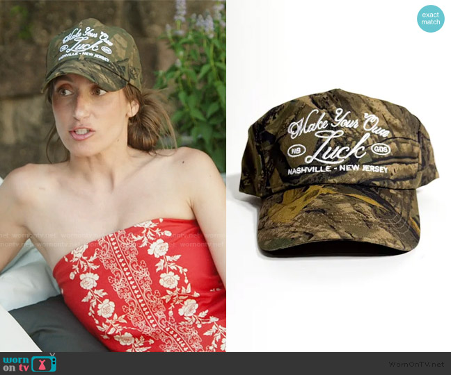 shopnggoods Make Your Own Luck Trucker Hat worn by Amanda Batula on Summer House