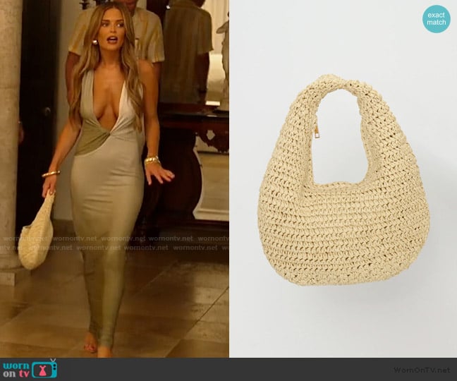 Show Me Your Mumu Raffia Hobo Bag worn by Salley Carson on Southern Charm