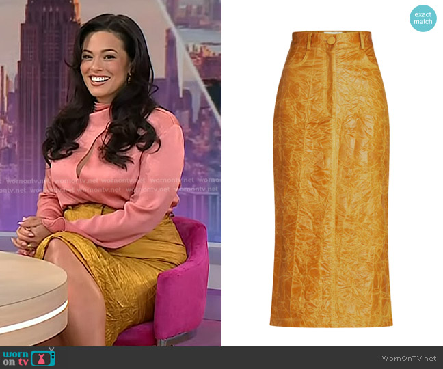 Silvia Tcherassi Layan Midi Skirt worn by Ashley Graham on Today