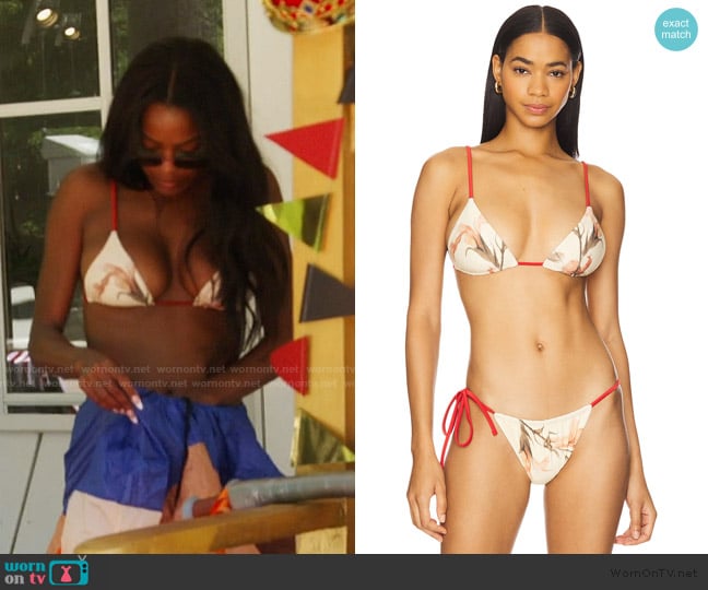 Sir. Hana String Triangle Bikini Top worn by Ciara Miller on Summer House