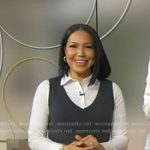 Stephanie’s grey knit mini dress on Good Morning America