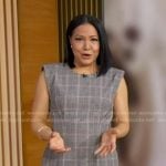 Stephanie’s grey plaid mini dress on Good Morning America