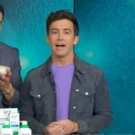 Will Ganss’ blue suede trucker jacket on Good Morning America