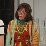 Susan’s brown floral print jumpsuit on Days of our Lives