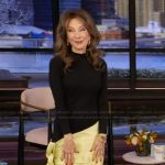 Susan Lucci’s mixed media asymmetric dress on Live with Kelly and Mark