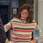 Susan’s stripe knit vest and printed skirt on Days of our Lives