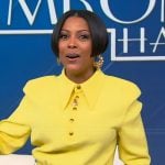 Tamron’s yellow shirtdress on Tamron Hall Show