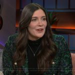Tara’s paisley print double breasted blazer on The Kelly Clarkson Show