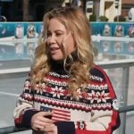 Tara Lipinski’s fair isle print sweater on Access Hollywood