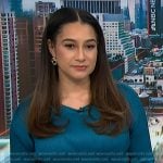 Morgan’s teal pleated dress on NBC News Daily