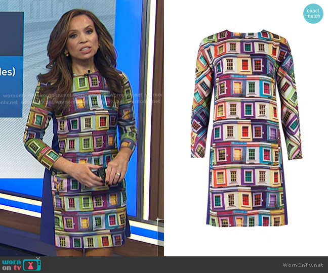 Ted Baker Pop Art Dress worn by Adelle Caballero on Today