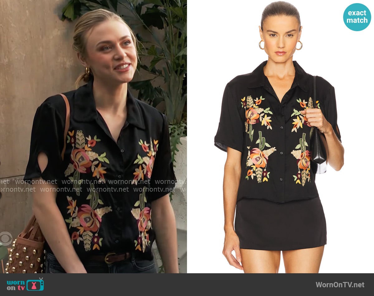 The Great Tavern Button Up worn by Claire Grace (Hayley Erin) on The Young and the Restless