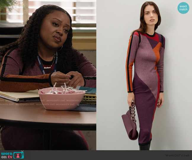 Toccin Nora Midi Dress worn by Janine Teagues (Quinta Brunson) on Abbott Elementary