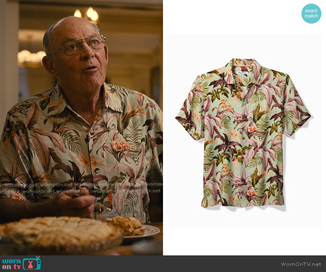 Tommy Bahama Jaded Blooms Silk Camp Shirt worn by Bill Festersen (Randy Oglesby) on The Burbs