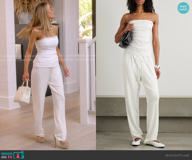 Tove Izel Linen Bandeau Top worn by Dorit Kemsley on The Real Housewives of Beverly Hills