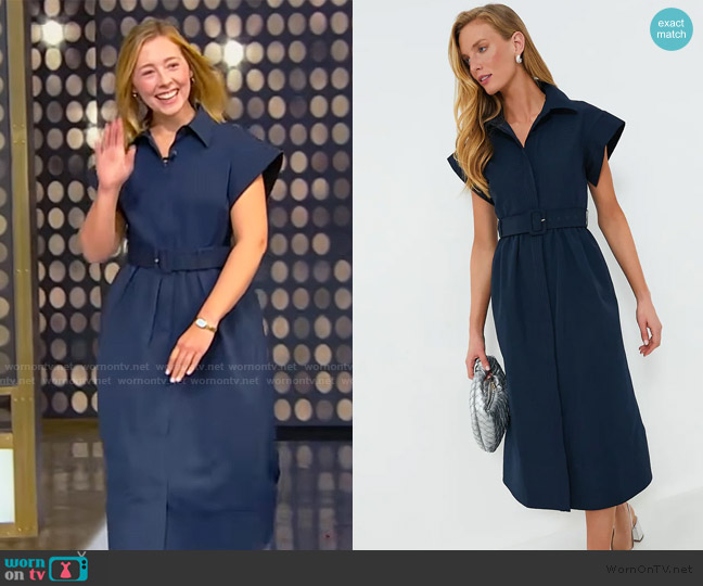 Tuckernuck Navy Chloe Dress worn by Taryn Smith on Tamron Hall Show