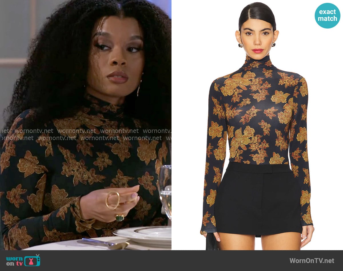 Ulla Johnson Aurelia Turtleneck Top worn by Eva Thomas (Ambyr Michelle) on Beyond the Gates