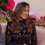 Vanessa Lachey’s black lace dress on The Jennifer Hudson Show