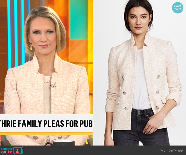 Veronica Beard Barton Jacket worn by Anna Schecter on CBS Mornings