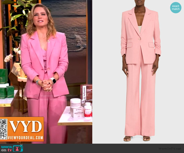 Veronica Beard Battista Dickey canvas blazer worn by Sara Haines on The View
