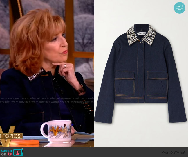 Veronica Beard Embellished Barrington Jacket worn by Joy Behar on The View