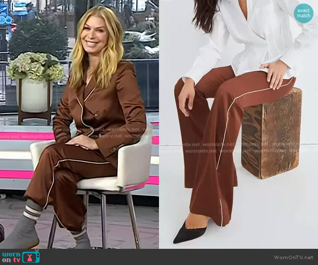 Veronica Beard Enrick Satin Pants worn by Jill Martin on Today