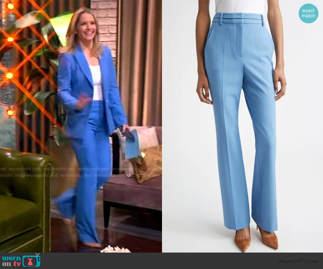Veronica Beard Melvin Pants in Blue Jasper worn by Sara Haines on The View