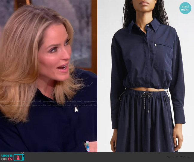 Veronica Beard Wilfred Crop Shirt worn by Sara Haines on The View