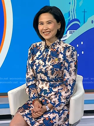 Vicky’s print mock neck mini dress on Today