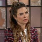 Victoria’s red and blue printed blazer on The Young and the Restless