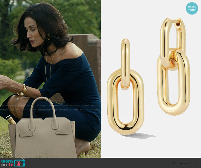 Walters Faith Morrell Drop Huggie Earrings worn by Cami Miller (Demi Moore) on Landman