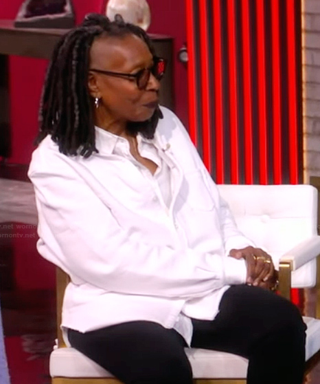 Whoopi’s white button down shirt on The View