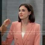 Willow’s coral pink suit on General Hospital